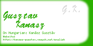 gusztav kanasz business card